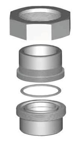 Central Plastics Forged Carbon Steel Insulating Ground Joints 2 in 3000 lb Threaded