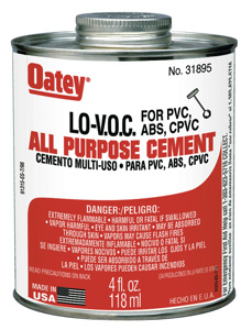 Oatey All Purpose Cements 16 oz Can Clear