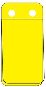 Electromark Xcel Energy Self-laminating Tags Polyester Yellow 3 in H x 1.5 in W