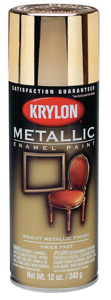 Krylon Interior/Exterior Industrial Paints Bright Gold 12 oz
