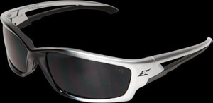 Edge Eyewear Kazbek Safety Glasses Polarized G-15 Silver Mirror Matte Black