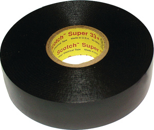 3M 33 Super Series Vinyl Electrical Tape Black Vinyl 0.75 in 76 ft
