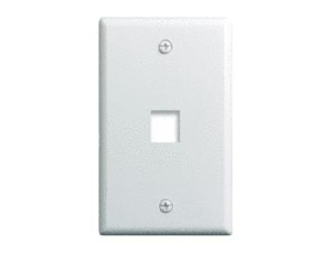 Pass & Seymour Standard Multimedia Faceplates 1 Gang 4 Port Light Almond Nylon Box
