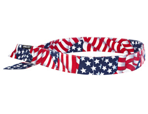 Ergodyne Chill-Its® 6705 Evaporative Cooling Bandanas One Size Fits Most Graphic - Stars and Stripes Polymer