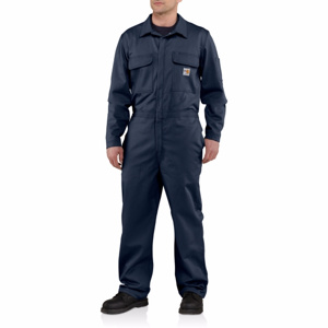 Carhartt FR Traditional Twill Coveralls 56 Navy Cotton Twill 11.2 cal/cm2