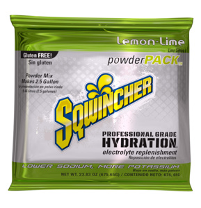 Sqwincher Powder Packs Lemon Lime 2-1/2 gal 32 Per Case