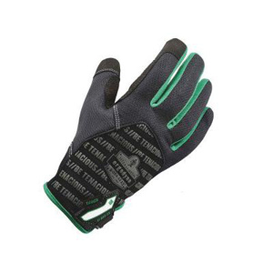 Ergodyne ProFlex® 812TX Utility Touch Gloves Large Polyester, Synthetic Leather Black