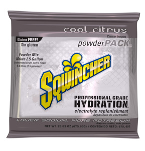 Sqwincher Powder Packs Cool Citrus 2-1/2 gal 32 Per Case