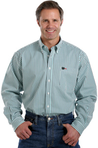 Cinch FR WRX Button Work Shirts 2XL Black/Blue Stripe Mens