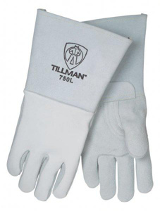 Tillman Company 750 Premium Top Grain Elkskin Welding Gloves Large Elk skin Light Gray