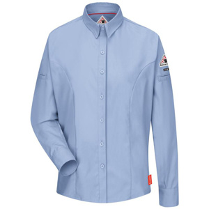 Workwear Outfitters Bulwark FR iQ Series® Button Work Shirts Medium Light Blue Womens