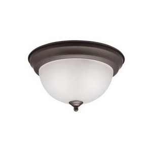 Kichler 8111 Series Close-to-Ceiling Light Fixtures Incandescent Olde Bronze Frosted Glass