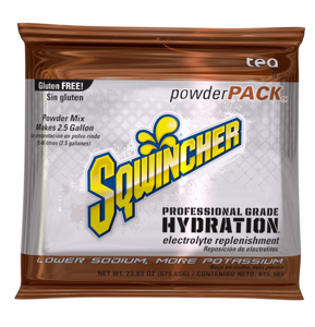 Sqwincher Powder Packs Tea 2-1/2 gal 32 Per Case