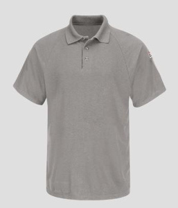 Workwear Outfitters Bulwark FR Classic Lightweight Polos 3XL Gray Mens