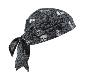 Ergodyne Chill-Its® 6710 Evaporative Cooling Triangle Hats One Size Fits Most Graphic - Skulls