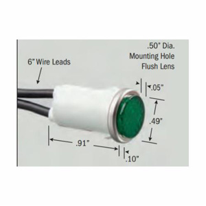 Selecta Products Flush Lens Indicator Lights Neon Green