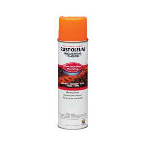 Rust-Oleum Industrial Choice® M1400 Water-Based Construction Marking Paints Fluorescent Orange 20 oz Aerosol