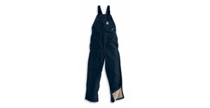 Carhartt FR Lined Insulated Zip-to-Thigh Double Front Bib Overalls 32 x 34 Dark Navy Mens