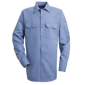 Workwear Outfitters Bulwark EXCEL FR® Midweight Button Work Shirts Large Light Blue Mens