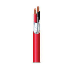 Generic Brand Multi-conductor Plenum Fire Alarm Cable 18 AWG 18/2 Solid 1000 ft Reel Red