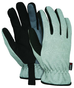 MCR Safety Multi-task Synthetic Leather Palm Gloves Large Synthetic Leather Black/Gray