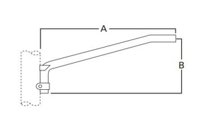 Cooper Lighting Solutions P200S Series Cantilever Style Arms for Wood Poles Steel 15 in