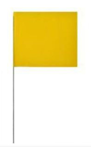 Presco Products Marking Flags Yellow 4 x 5 x 18 in