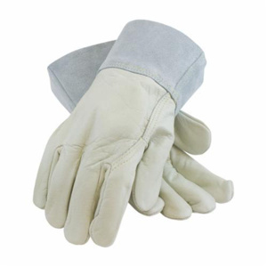 PIP Top Grain Cowhide Leather Mig Tig Welder's Gloves Large Cowhide Leather Beige/Gray