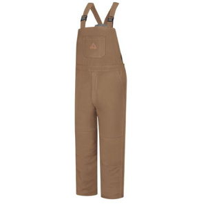 Workwear Outfitters Bulwark EXCEL FR® Deluxe Lined Insulated Heavyweight Double Front Bib Overalls XL Brown Mens