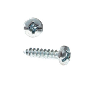Steel Phillips/Slotted Pan Head Tapping Screws #10 2 in Zinc Chromate