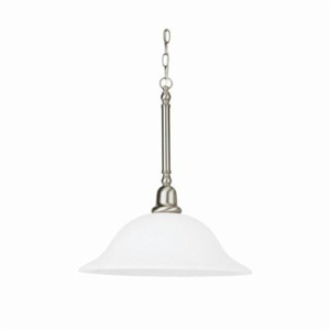 Seagull Sussex Series Pendant Light Fixtures Incandescent Brushed Nickel Frosted Glass