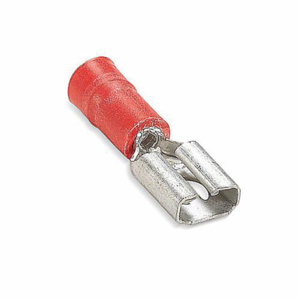 ABB Thomas & Betts Female Insulated Disconnects 22 - 18 AWG Brazed Seam Serrated Barrel 0.250 in Red