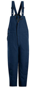 Workwear Outfitters Bulwark FR Deluxe Insulated Lightweight Zip-to-Thigh Double Front Bib Overalls 2XL Navy Mens