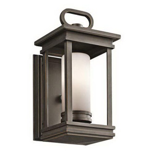Kichler South Hope Series Wall Lanterns Satin Etched Cased Opal 60 W Candelabra