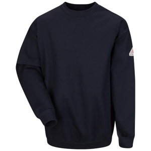 Kits - Workwear Outfitters Bulwark FR Midweight Relaxed Sweatshirts - WC Logo with Name 4XL Navy Mens