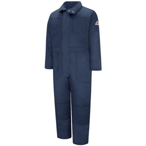 Workwear Outfitters Bulwark EXCEL FR® Premium Insulated Coveralls 2XL Navy Cotton Twill, Nylon 34 cal/cm2