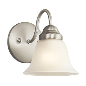 Kichler Wynberg Series Wall Sconces Incandescent Frosted Glass Brushed Nickel