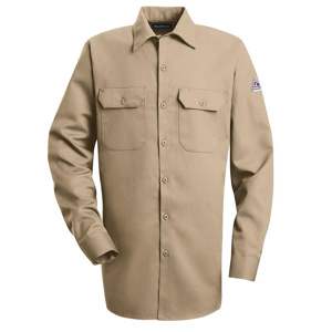 Workwear Outfitters Bulwark EXCEL FR® Midweight Button Work Shirts 5XL Tall Khaki Mens