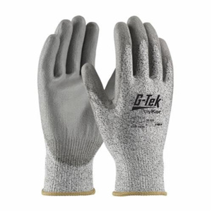 PIP 16-530 G-Tek® PolyKor® Cut-resistant Flat Grip Gloves Large Gray Abrasion 4, Cut A3 PolyKor Fiber
