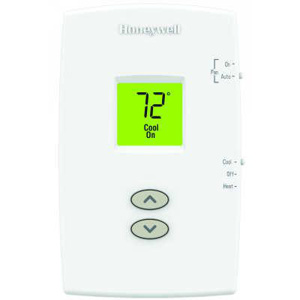 Ademco PRO 1000 Series Heat/Cool - Non-programmable Electronic Wall Thermostat - Low Voltage 24 V Premier White