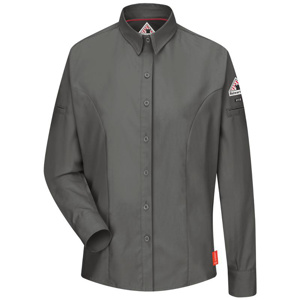 Workwear Outfitters Bulwark FR iQ Series® Button Work Shirts Medium Charcoal Womens