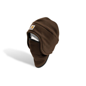 Carhartt Fleece 2-in-1 Knit Hat and Balaclavas One Size Fits Most Brown Polyester 16 cal/cm2