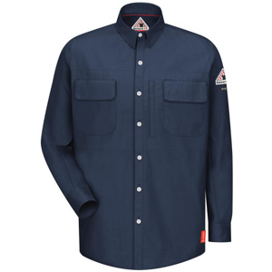 Workwear Outfitters Bulwark FR iQ Series® Button Work Shirts 2XL Tall Dark Blue Mens