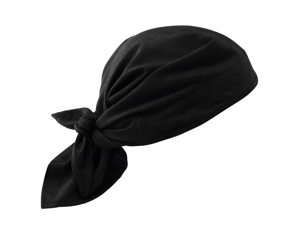 Ergodyne Chill-Its® 6710CT Series Evaporative Cooling Triangle Hats with Towel Black Polyvinyl Alcohol (PVA)