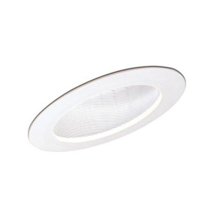 Nora Lighting NTP Series 6 in Slope Ceiling Baffle Trims Incandescent Baffle - White 6 in