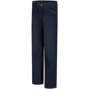 Bulwark EXCEL FR® Straight Fit Sanded Denim Jeans Womens Dark Blue Cotton Denim 24