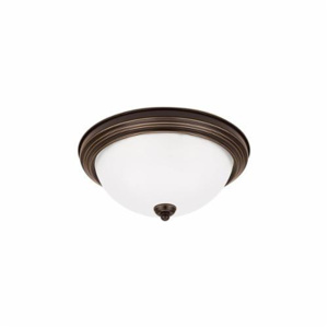 Seagull Lighting Ceiling Flush Mount Series Close-to-Ceiling Light Fixtures Incandescent Heirloom Bronze Frosted Glass