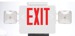 Elite Lighting Combination Emergency/Exit Lights Self-diagnostics LED Universal