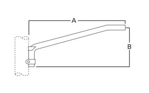 Cooper Lighting Solutions P125S Series Cantilever Style Arms for Wood Poles Steel 13 in