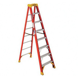 Werner HolsterTop® Step Ladders 10 ft Fiberglass, Spreader: Steel